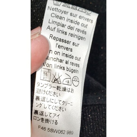 KENZO PARIS Sweatshirt Unisex Sz S Gears Face Blue W/ Silver Metalic Shimmer NEW - Picture 7 of 7